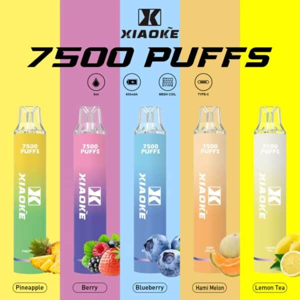 【XIAOKE 梟客】🪄拋棄式🍬 一次性霧化商品 7500口 (可充電)：圖片 4